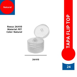 TAPA FLIP TOP NATURAL 24/410